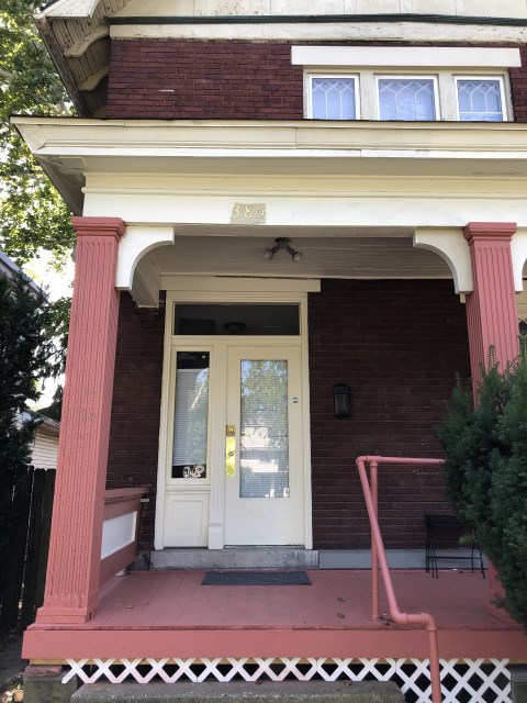 Front door view of the house
