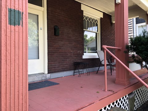 View of the front porch