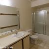 Second floor bathroom with two sinks