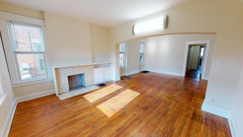 Beautiful Hardwood Floors in the Living Room and Dining Room