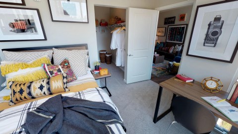 Plush carpet in bedroom!