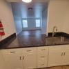 Kitchen overlooks the living room