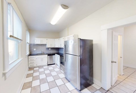 Kitchen!!  It actually has all new stainless steel appliances!  (Dishwasher / fridge / stove / microwave)