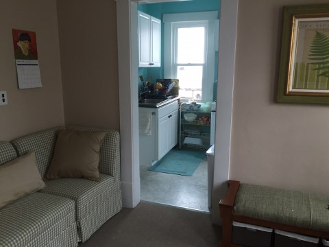living room leading into kitchen