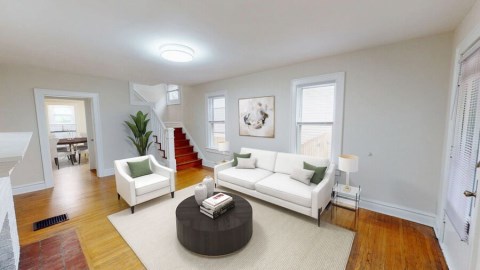 Spacious and well-lit living room!