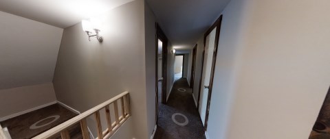 upstairs