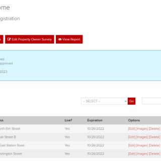 Home page of the Vendor Dashboard.