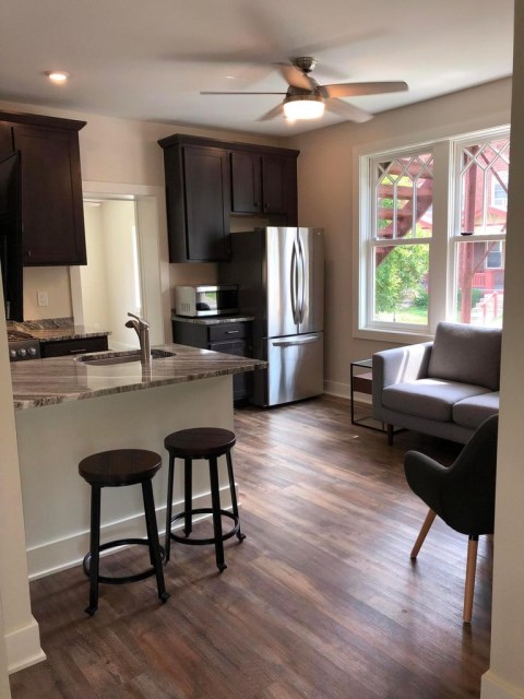 Both full size kitchens have eat in breakfast bars!  (Granite counters)