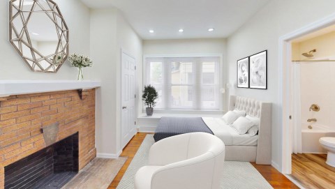 Spacious bedrooms!  This one has a full bathroom attached to it!  NEW BATHROOM!