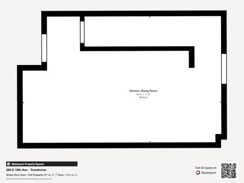 Floor plan- townhome downstairs