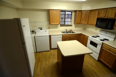 Updated kitchen with washer & dryer view 2