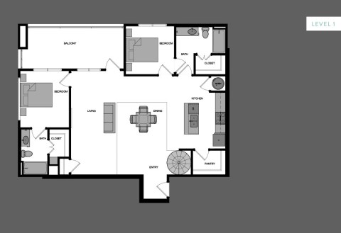 Floorplan of 502 Floor #1!