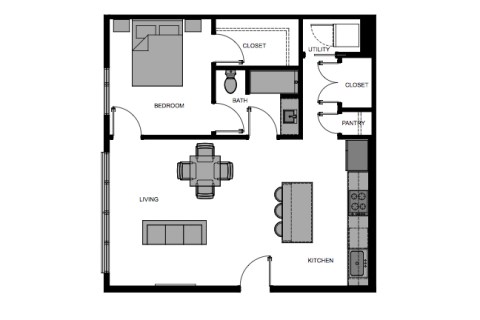 1 Bedroom Floorplan!