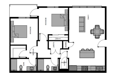 2 Bedroom Floorplan!