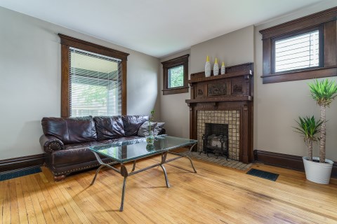 Three windows bring in lots of natural light