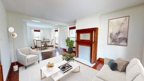 Beautiful living room and hardwood floors!