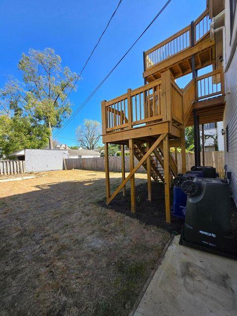 Rear view of home