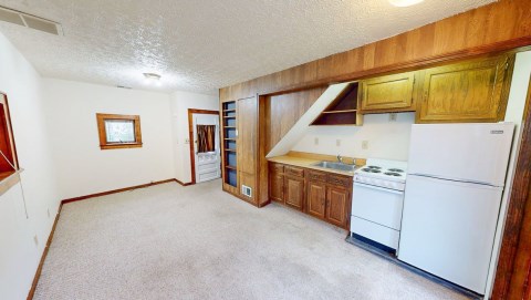 Beautiful kitchen and living space in townhome unit