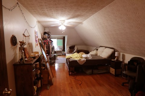 View 1 of 3rd floor bedroom with added window A/C unit