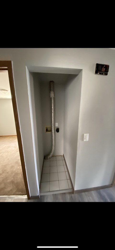 washer dryer Hook up closet