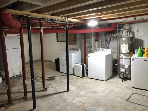 View of laundry area in the clean dry basement