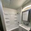 New tub and tub surround, and toilet and sink / medicine cabinet!