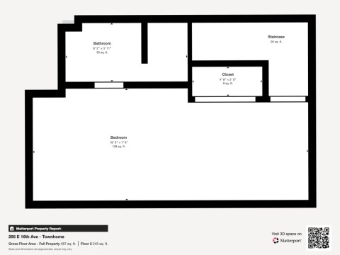 Floor plans for upstairs townhome unit
