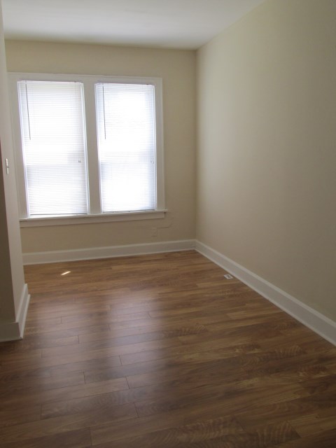 Downstairs bedroom, view 1