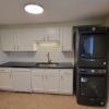 Renovated kitchen with Subway tile back splash & granite countertops