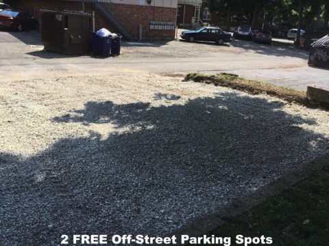 2 Free Off Street Parking Spots!