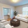 Spacious living room and dining room areas