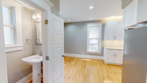 Very spacious Kitchen with half bathroom