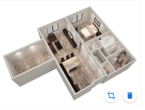 One Bedroom Floorplan "A2"