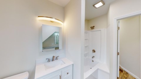 Beautiful and spacious new bathroom!
