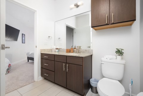 Attached to the bedroom is also a modern & spacious bathroom!