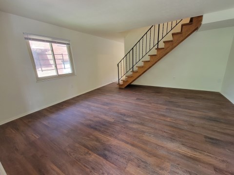 Large living room with new LVT flooring