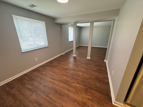 Dining room opens to living room