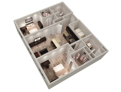 Two Bedroom Floorplan "B"