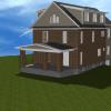 Front elevation of finished house