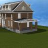 Front elevation of finished house