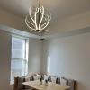 Side view of table and bench seating