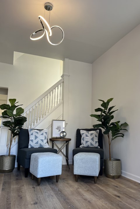 Foyer seating for studying and lounging with coffee or tea!