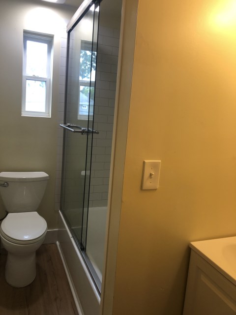 Brand new bathroom with shower