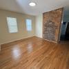 Living room with new wood floors