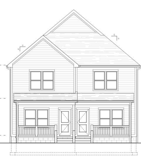 Actual drawing of front of house!