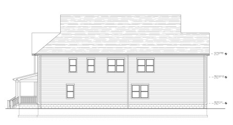 Side view of the house