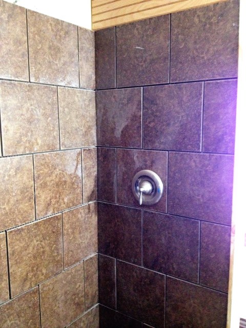 Tile shower surround