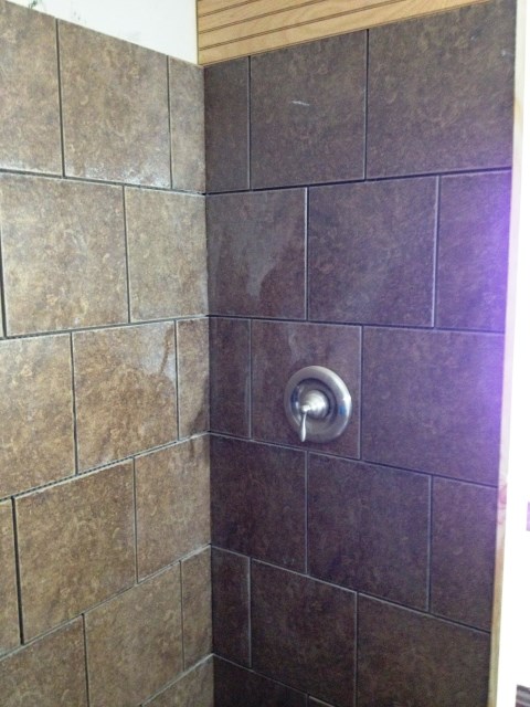 Tiled shower